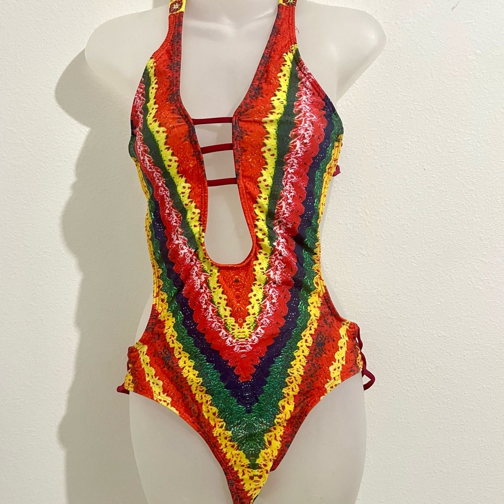 Vibrant Multicolor Monokini